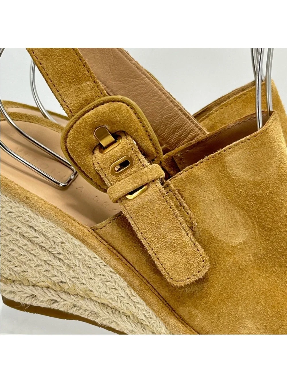 Veronica Beard Seki Tan Suede Espadrille Wedge Slingback Sandals Size 8M